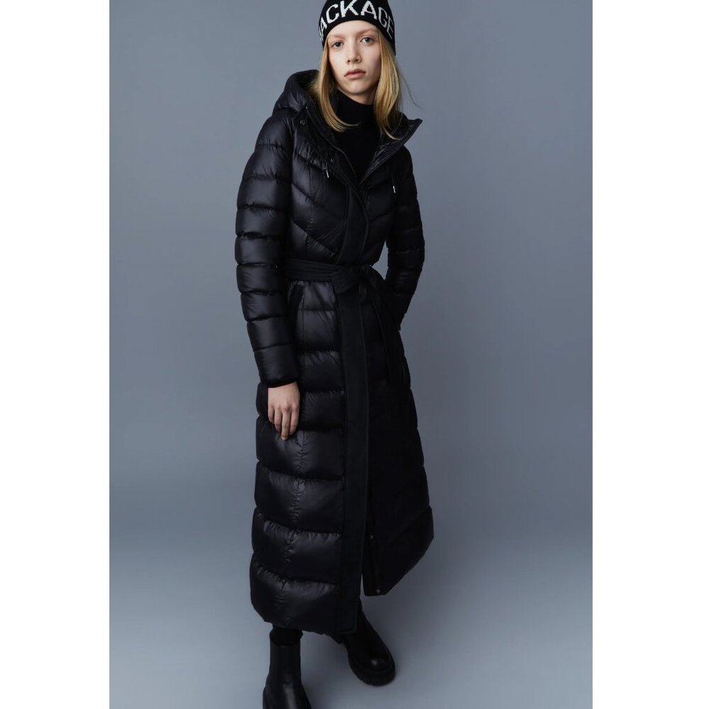Brand New Mackage CALINA Maxi Coat in Black NWT $1290